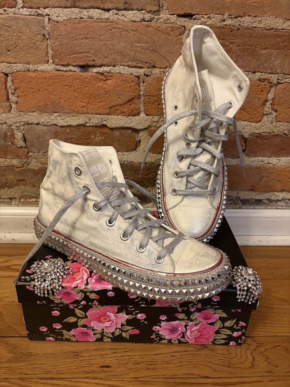 Nan - Ku for Free People Studded Sparkle Sneaker Size 41